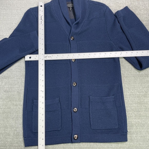 rag & bone Navy Blue Men's Cardigan Sweater - Picture 7 of 10